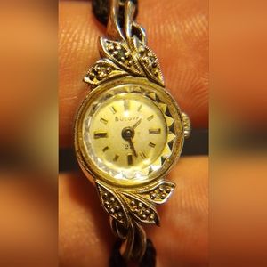 14K and Diamond Bulova Ladies Watch Running